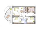 Grundriss - Barrierefreie helle Wohnung mit Pfiff